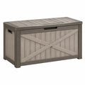 Aufbewahrungsbox 120 x 56 x 63 cm Kunststoff Grau für Garten im Landhausstil