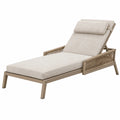Gartenliege 200 x 75 cm Aluminium Beige verstellbar mit Seilgeflecht